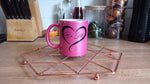 Be Still Glitter Pink Heart Mug